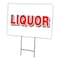 Signmission Liquor Yard Sign & Stake outdoor plastic coroplast window, C-2436 Liquor C-2436 Liquor - alternate 1
